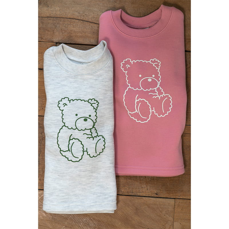 Raykids - Korean Children Fashion - #discoveringself - Bear Fleece Panpan Top Bottom Set - 5