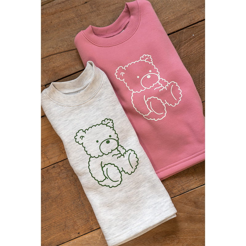 Raykids - Korean Children Fashion - #kidsstore - Bear Fleece String Top Bottom Set - 6