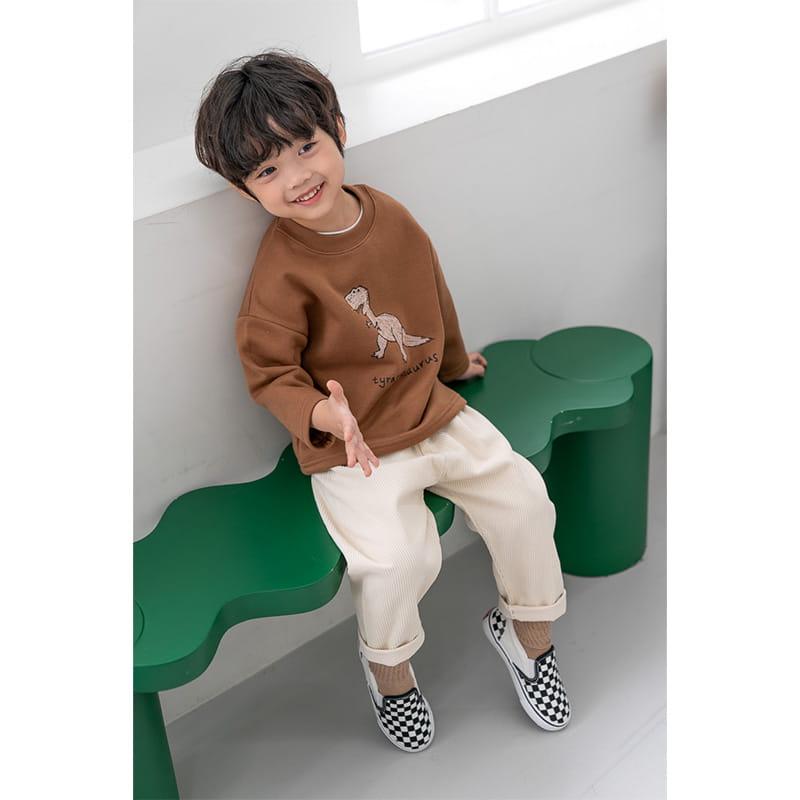 Raykids - Korean Children Fashion - #kidzfashiontrend - 2Do Dino Panpan Top Bottom Set - 2