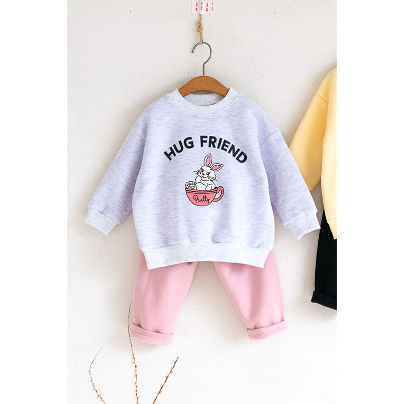 Raykids - Korean Children Fashion - #magicofchildhood - Cup Rabbit String Top Botom Set - 3