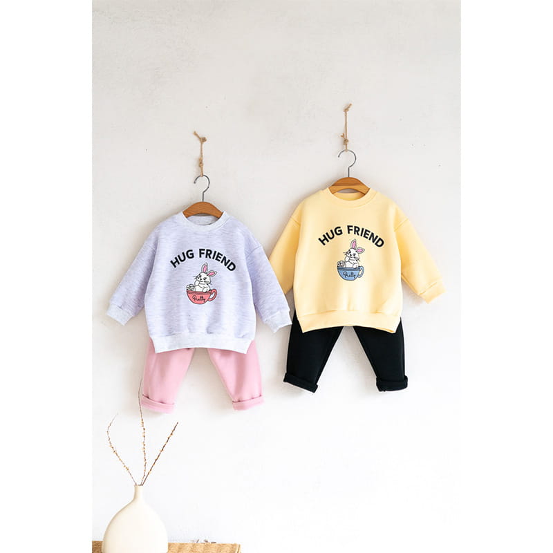 Raykids - Korean Children Fashion - #toddlerclothing - Cup Rabbit Fleece Tee - 6