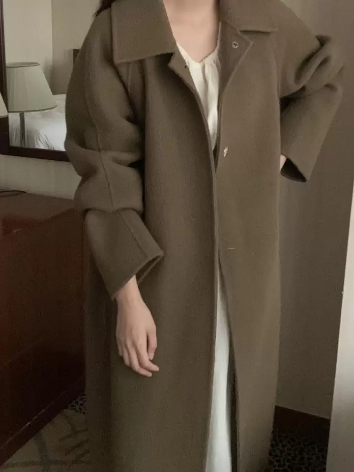 Renouveau - Korean Women Fashion - #momslook - Max Long Handmade Coat - 3