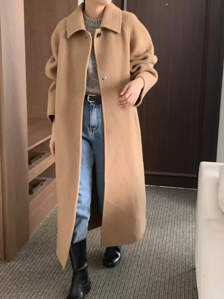 Renouveau - Korean Women Fashion - #restrostyle - Max Long Handmade Coat - 10