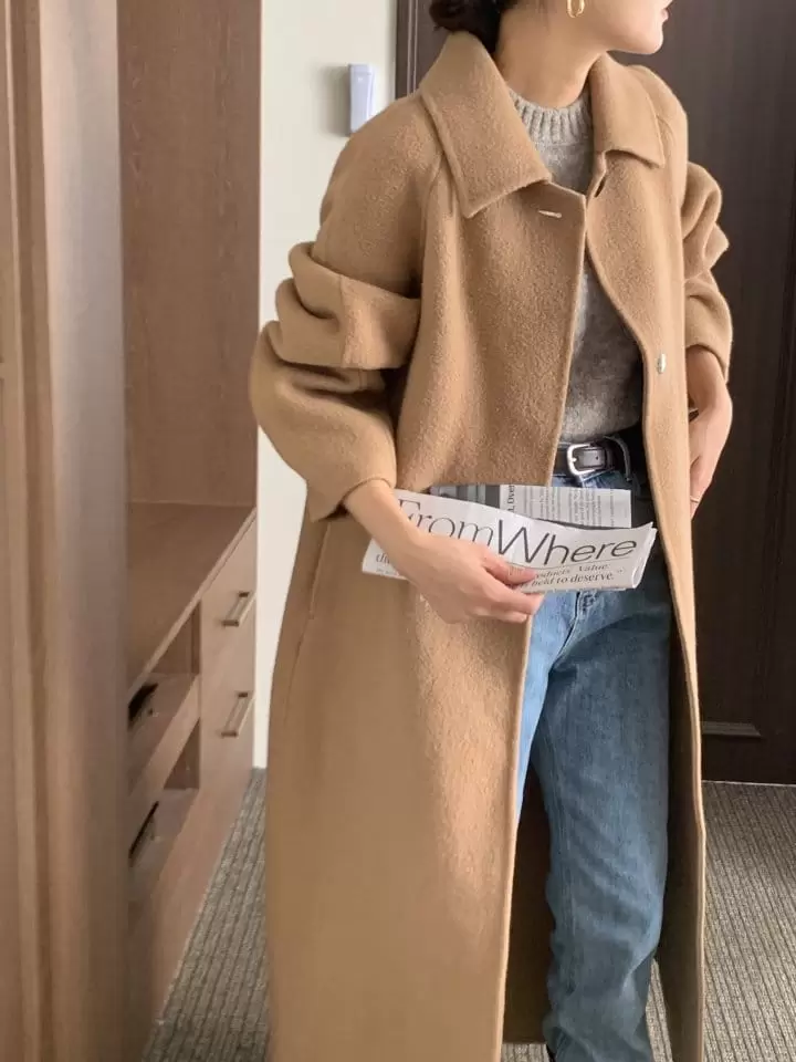 Renouveau - Korean Women Fashion - #shopsmall - Max Long Handmade Coat - 12