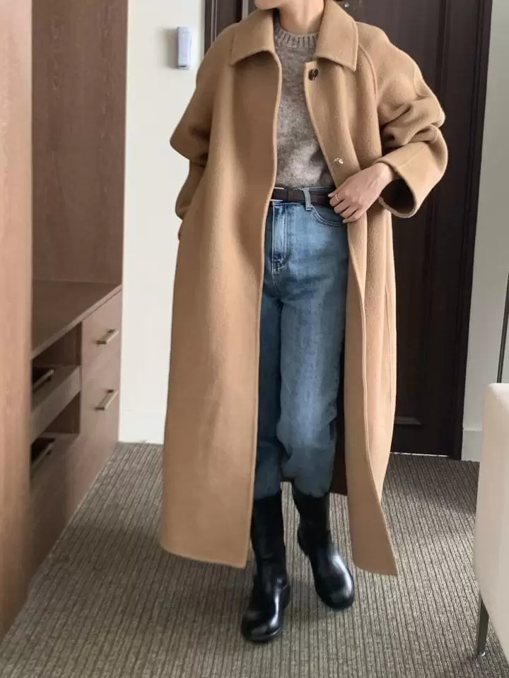 Renouveau - Korean Women Fashion - #vintageinspired - Max Long Handmade Coat - 7