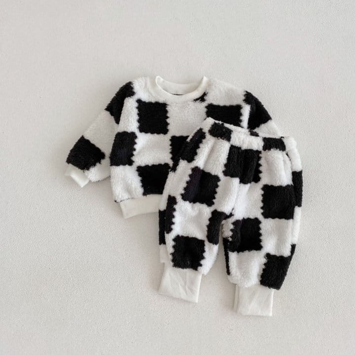 Reve Kid - Korean Baby Fashion - #babyoninstagram - Fleece Top Bottom Set - 3