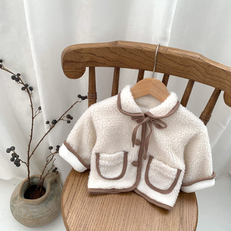 Reve Kid - Korean Baby Fashion - #babyootd - Bebe Ribbon Bbogle Jacket - 2