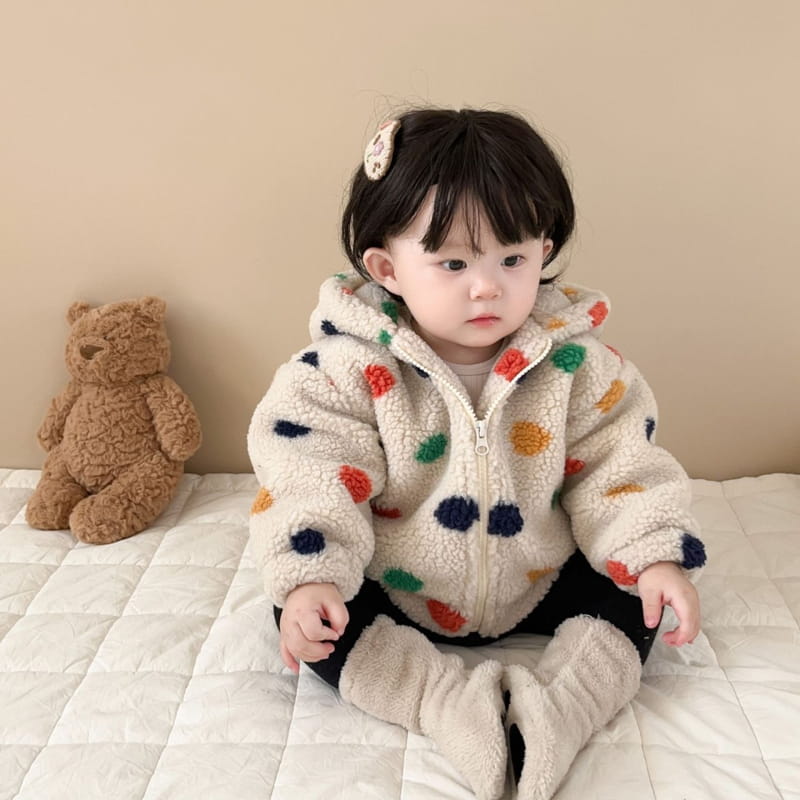 Reve Kid - Korean Baby Fashion - #onlinebabyshop - Bebe Dot Bbogle Coat