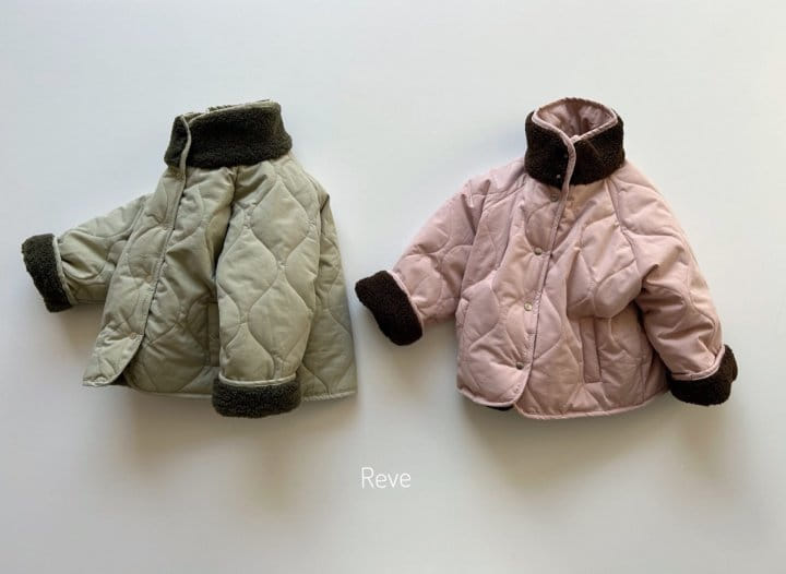 Reve Kid - Korean Children Fashion - #littlefashionista - Quilting Bbogle Reversible Jacket - 2