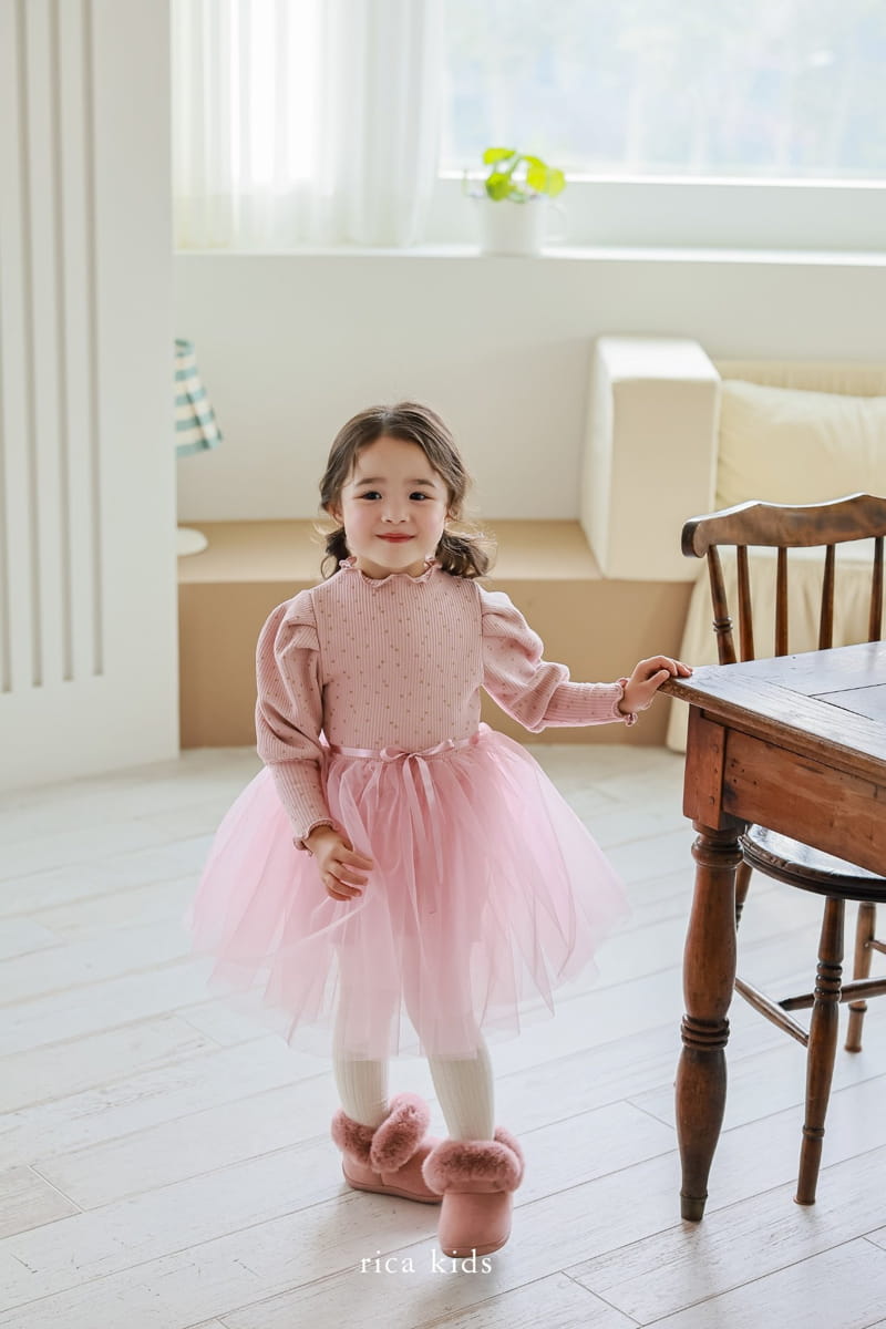 Rica - Korean Children Fashion - #fashionkids - Heart Sha One-piece - 3