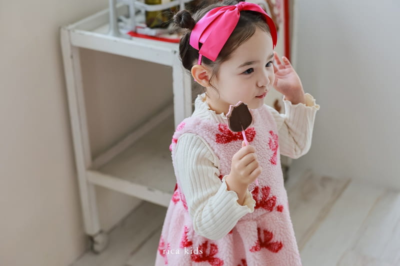 Rica - Korean Children Fashion - #Kfashion4kids - Ribbon One-piece - 4