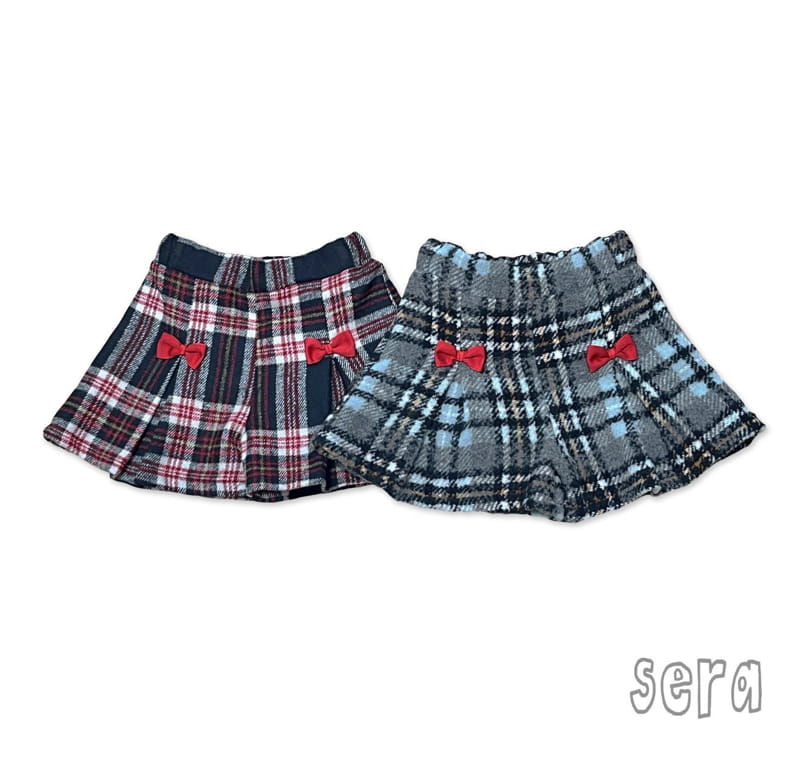 Sera - Korean Children Fashion - #childofig - Check Wrinkle Skirt Pants - 7