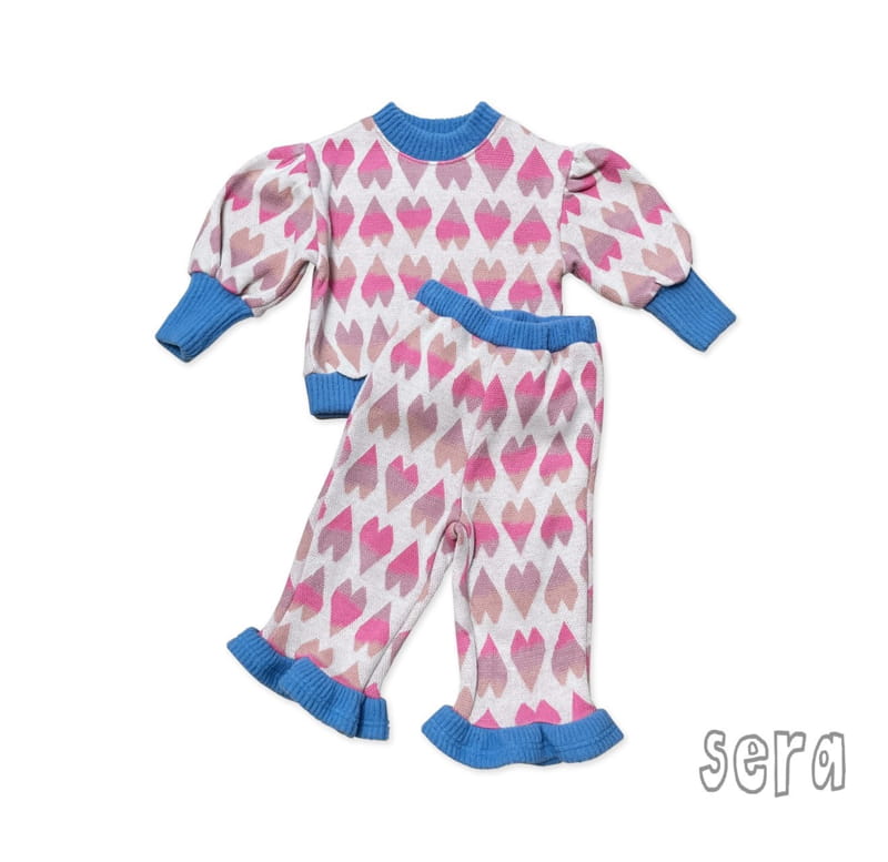 Sera - Korean Children Fashion - #childofig - Jacquard Frill Top Bottom Set - 9