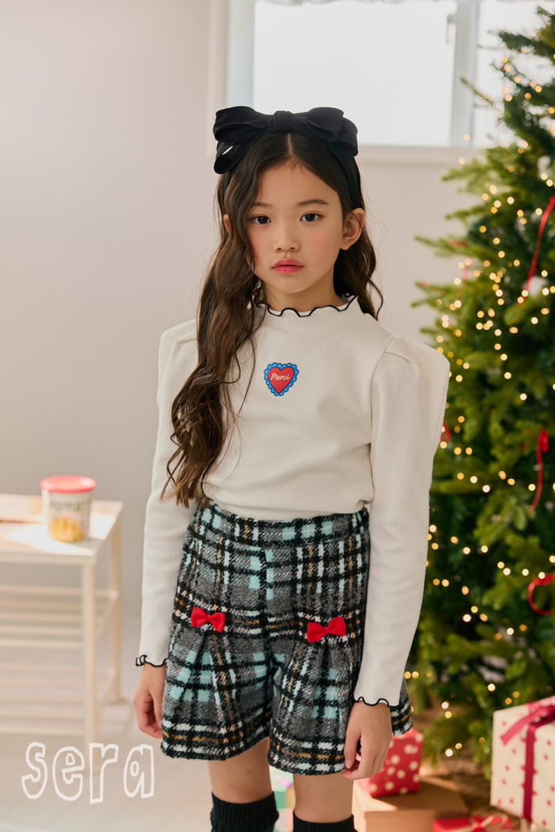 Sera - Korean Children Fashion - #designkidswear - Heart Point Rib Tee - 3