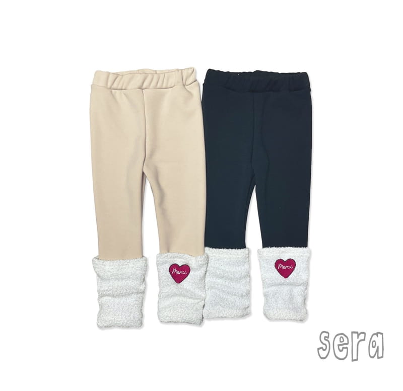 Sera - Korean Children Fashion - #fashionkids - Heart Fluffy Leggings - 9