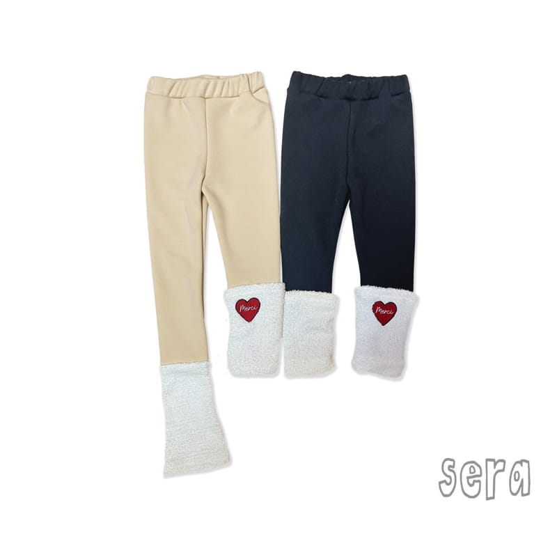 Sera - Korean Children Fashion - #kidsshorts - Heart Fluffy Leggings - 10