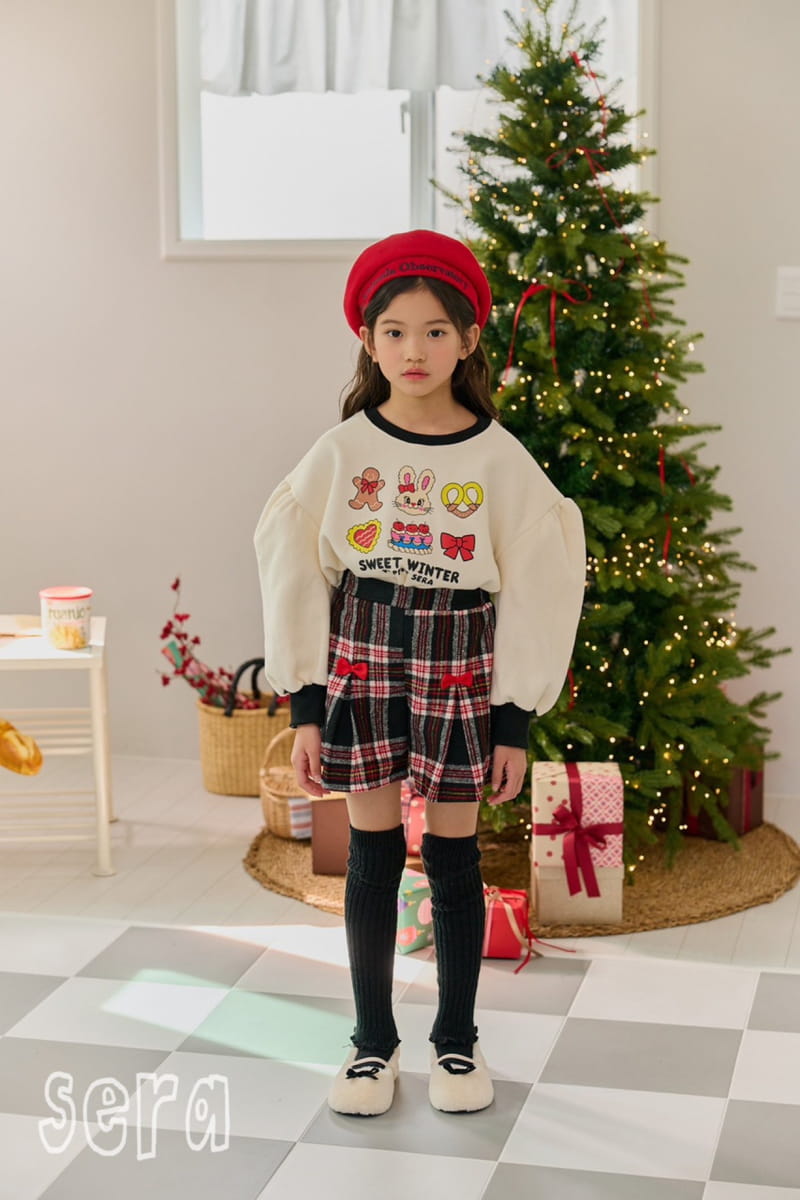 Sera - Korean Children Fashion - #prettylittlegirls - Check Wrinkle Skirt Pants - 4