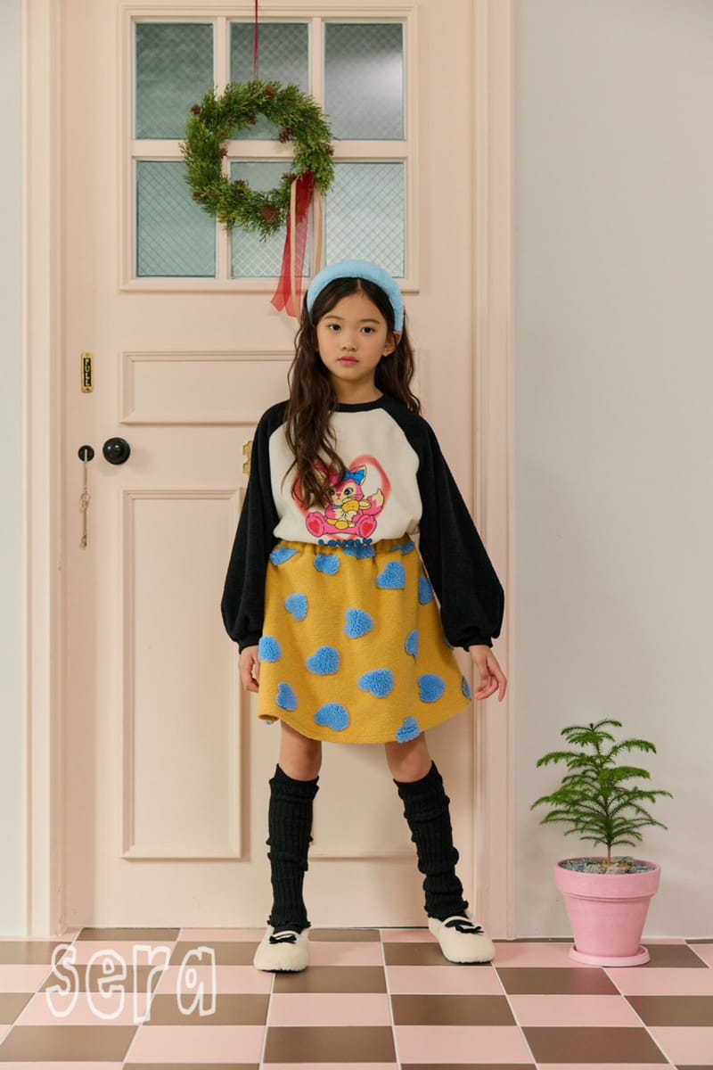 Sera - Korean Children Fashion - #toddlerclothing - Heart Pom Pom Skirt - 7