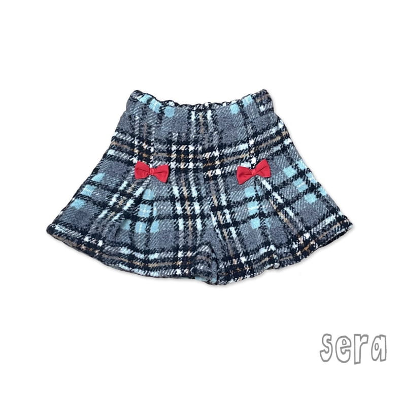 Sera - Korean Children Fashion - #toddlerclothing - Check Wrinkle Skirt Pants - 5