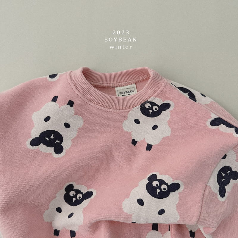 Soybean - Korean Children Fashion - #Kfashion4kids - Fleece Sheep Top Bottom Set - 11