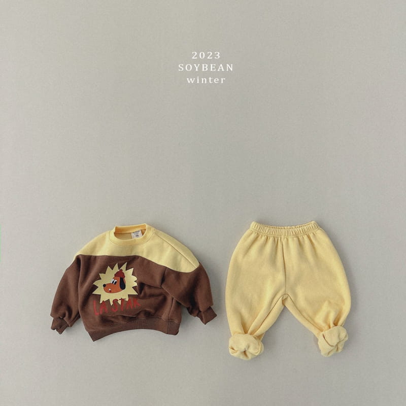 Soybean - Korean Children Fashion - #designkidswear - Fleece Puppy Star Top Bottom Set - 8