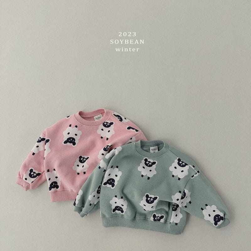 Soybean - Korean Children Fashion - #kidzfashiontrend - Fleece Sheep Top Bottom Set - 10