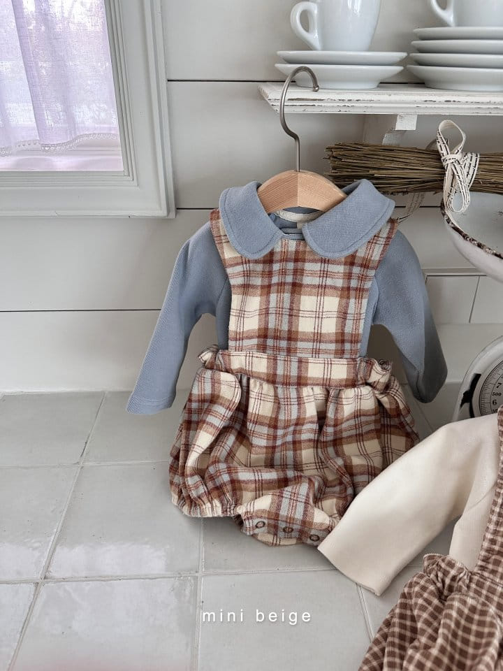 The Beige - Korean Baby Fashion - #babyboutique - Check Dungarees Bloomer - 11