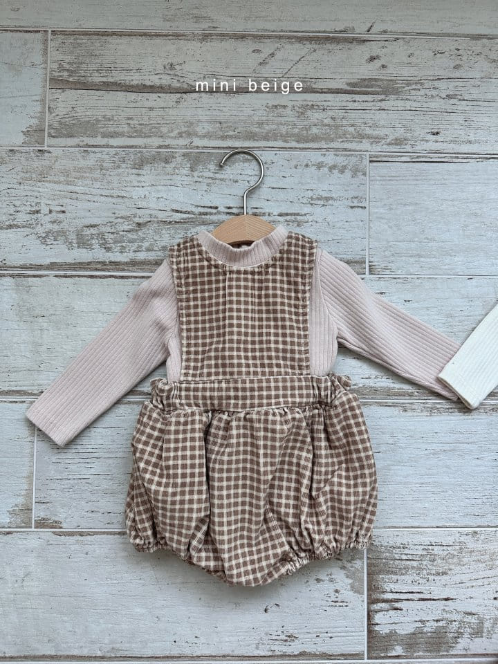 The Beige - Korean Baby Fashion - #babyboutique - Check Dungarees Bloomer - 12