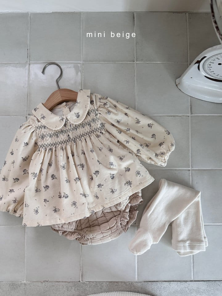 The Beige - Korean Baby Fashion - #babyboutique - Collar Smocked Blouse - 9