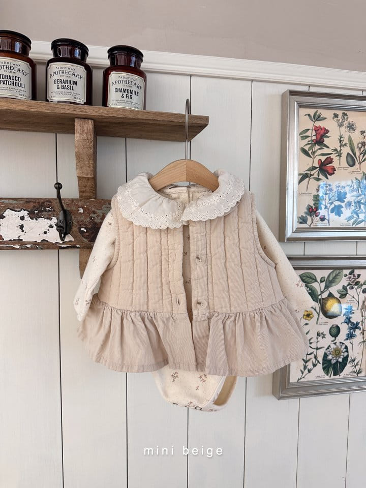 The Beige - Korean Baby Fashion - #babyboutique - Collar Bodysuit - 7