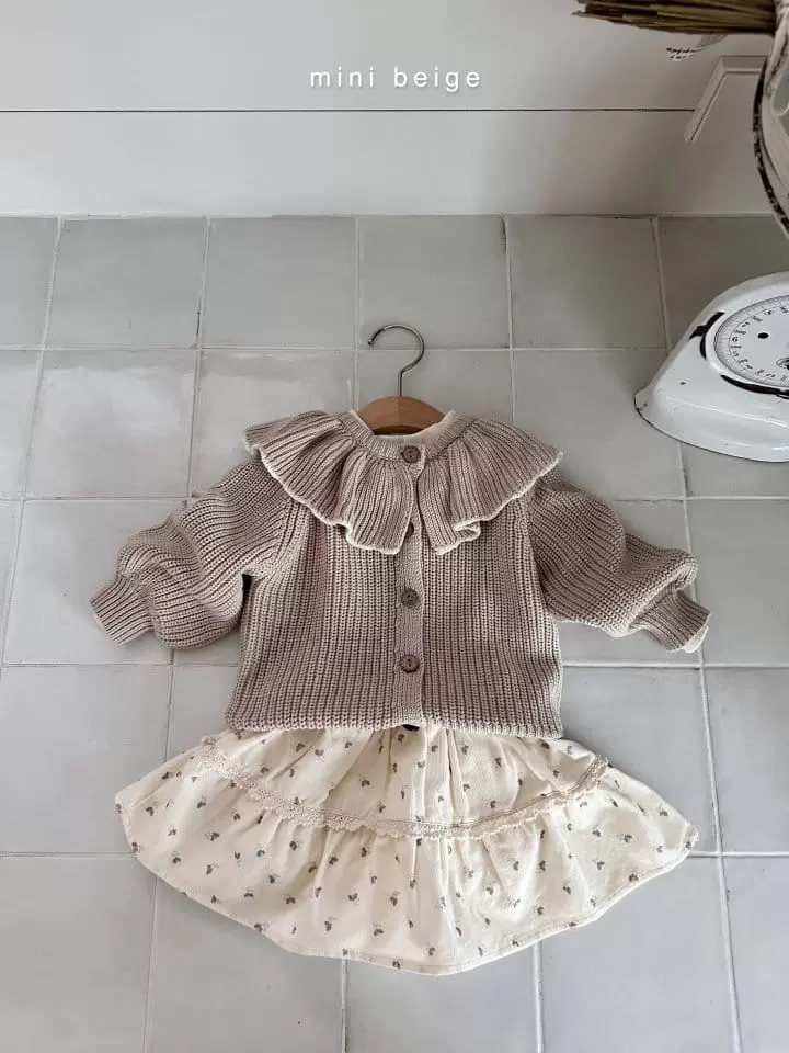 The Beige - Korean Baby Fashion - #babyboutique - Frill Knit Cardigan - 5