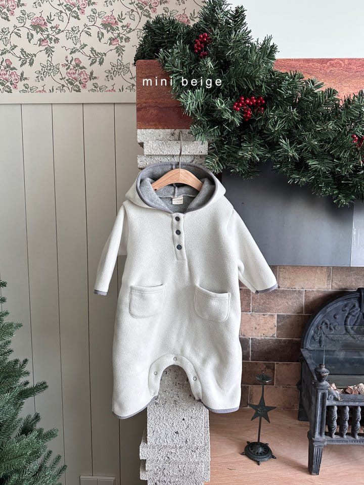 The Beige - Korean Baby Fashion - #onlinebabyshop - Hoody Bodysuit - 4