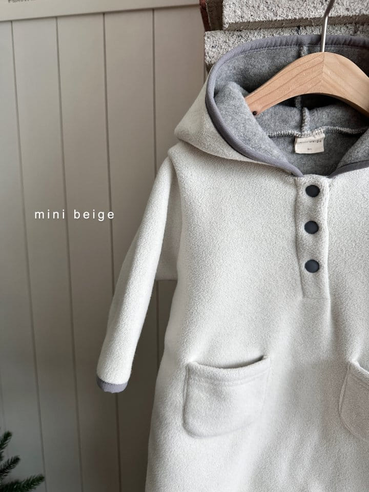 The Beige - Korean Baby Fashion - #babyboutique - Hoody Bodysuit - 5