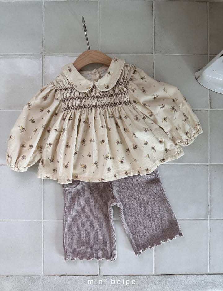 The Beige - Korean Baby Fashion - #babyboutiqueclothing - Collar Smocked Blouse - 10