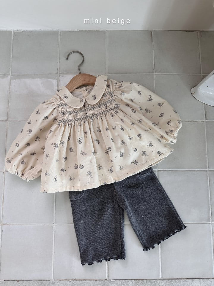 The Beige - Korean Baby Fashion - #babyclothing - Collar Smocked Blouse - 11