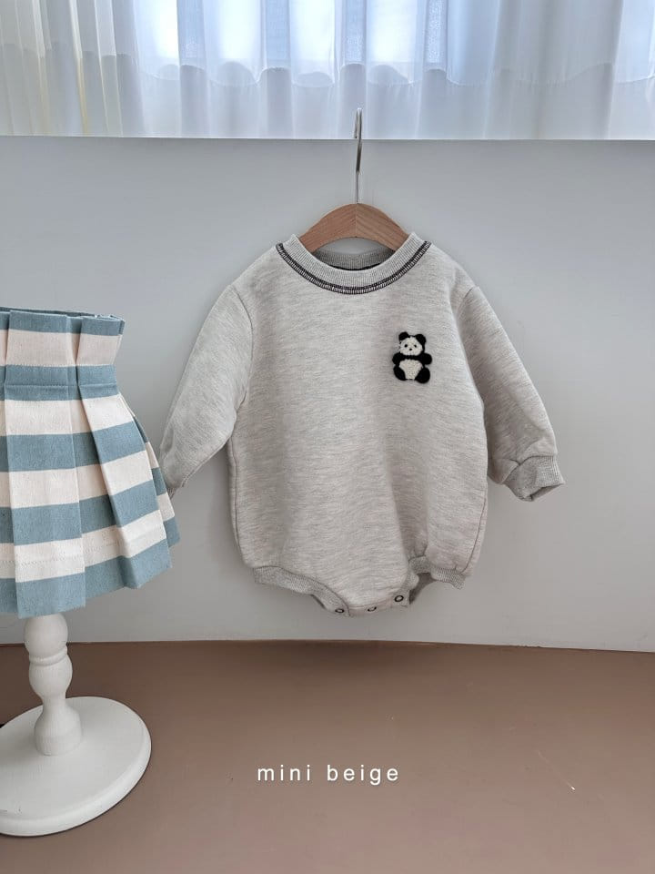 The Beige - Korean Baby Fashion - #babyfashion - Terry Piping Bodysuit