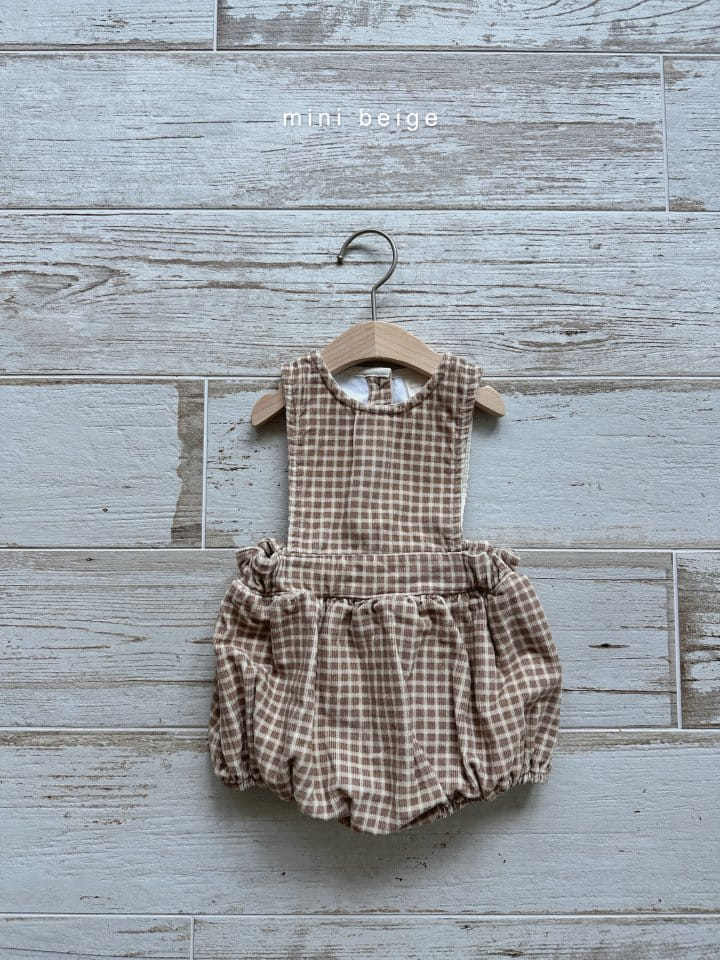 The Beige - Korean Baby Fashion - #babyfever - Check Dungarees Bloomer