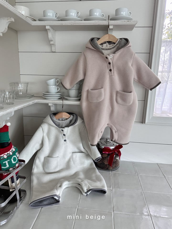 The Beige - Korean Baby Fashion - #babyfever - Hoody Bodysuit - 9