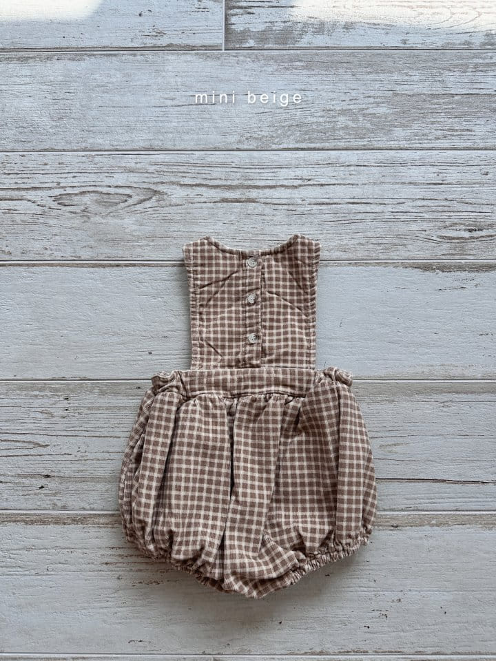 The Beige - Korean Baby Fashion - #babygirlfashion - Check Dungarees Bloomer - 2