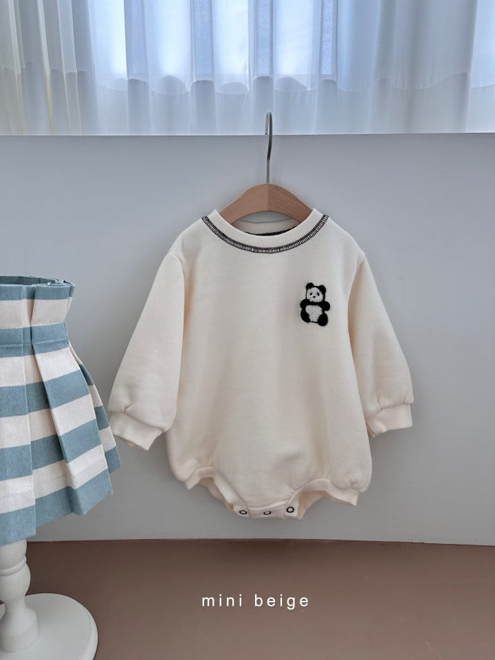 The Beige - Korean Baby Fashion - #babygirlfashion - Terry Piping Bodysuit - 4