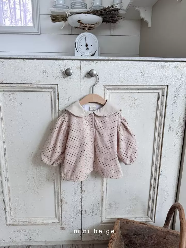 The Beige - Korean Baby Fashion - #babyootd - Dot Sailor Bouse - 2