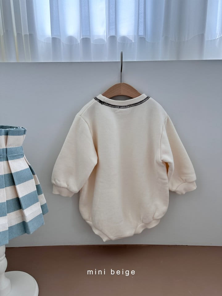 The Beige - Korean Baby Fashion - #babyootd - Terry Piping Bodysuit - 6