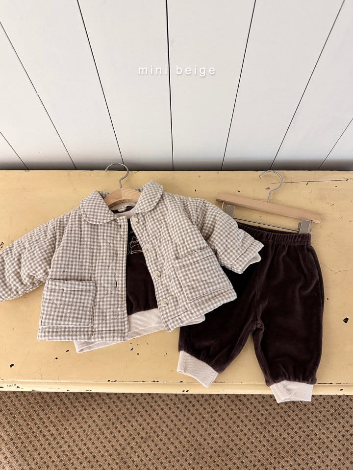 The Beige - Korean Baby Fashion - #babyoutfit - Check Bonding Jacket - 5