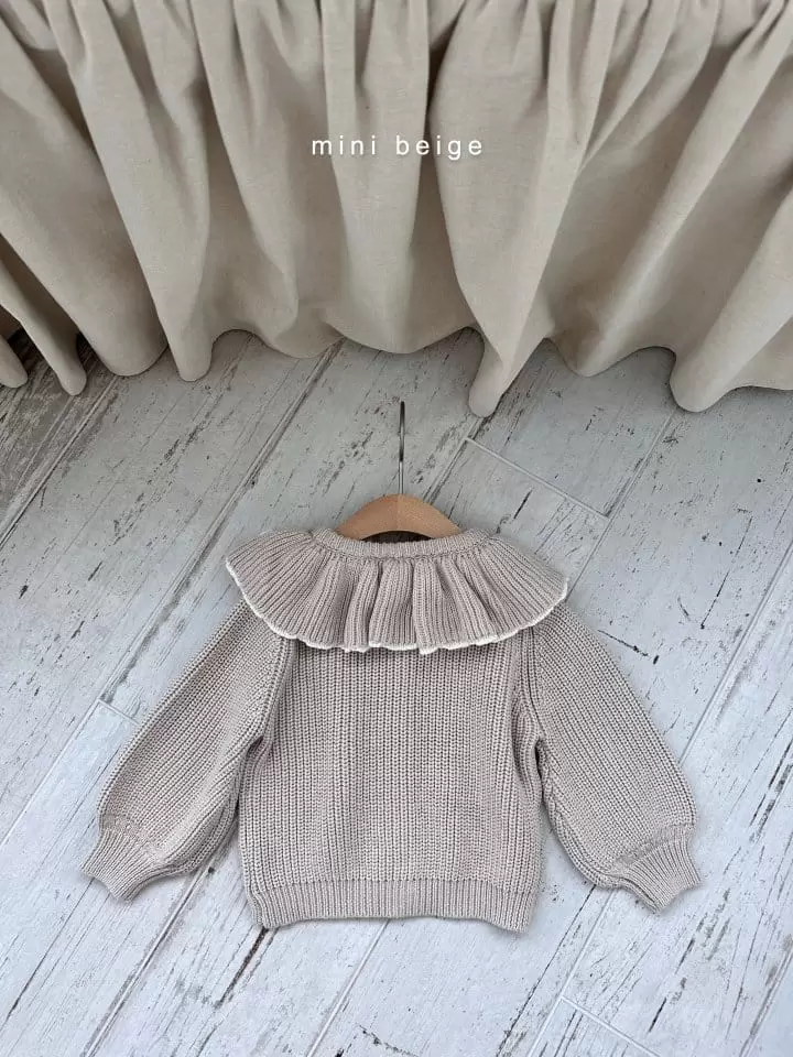 The Beige - Korean Baby Fashion - #babywear - Frill Knit Cardigan - 2