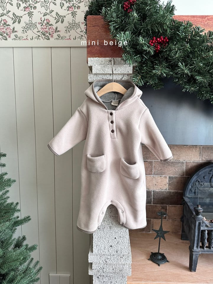 The Beige - Korean Baby Fashion - #babywear - Hoody Bodysuit