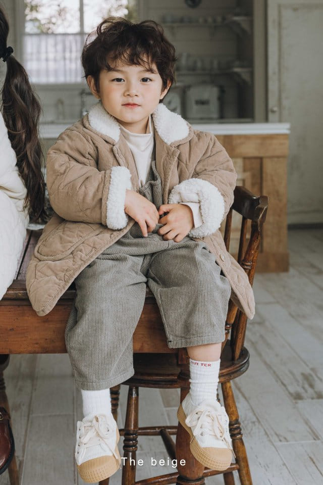 The Beige - Korean Children Fashion - #Kfashion4kids - Rib Quilting Coat - 5