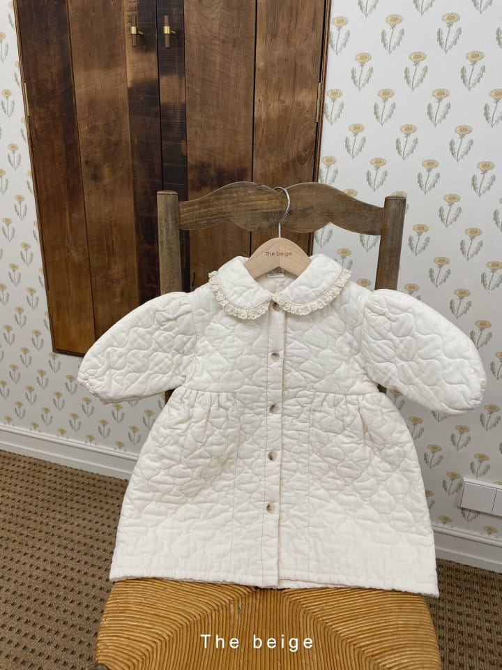 The Beige - Korean Children Fashion - #Kfashion4kids - Quilting One-piece