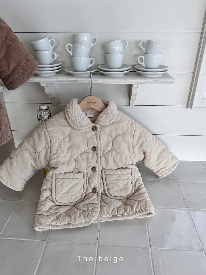 The Beige - Korean Children Fashion - #fashionkids - Rib Quilting Coat