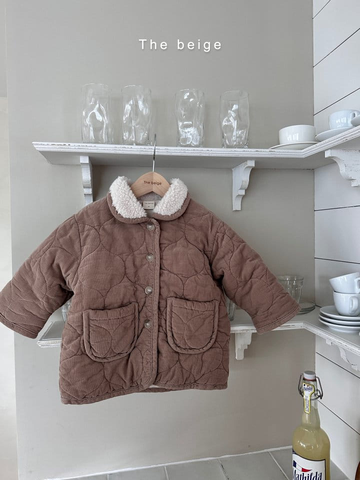 The Beige - Korean Children Fashion - #kidsshorts - Rib Quilting Coat - 2