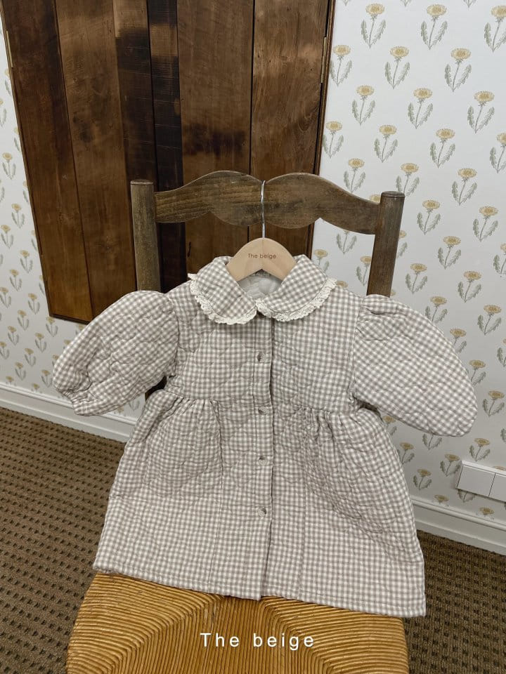 The Beige - Korean Children Fashion - #littlefashionista - Quilting One-piece - 2